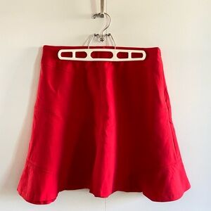 Loft red flouncy skirt